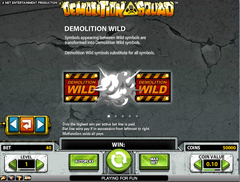 Вайлд символ игрового автомата Demolition squad