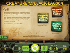 Ваилд символ игрового автомата Creature from the Black Lagoon